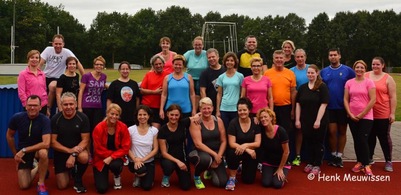 De groep Start to Run deelnemers die in november de drie kilometer wil rennen ! Succes !