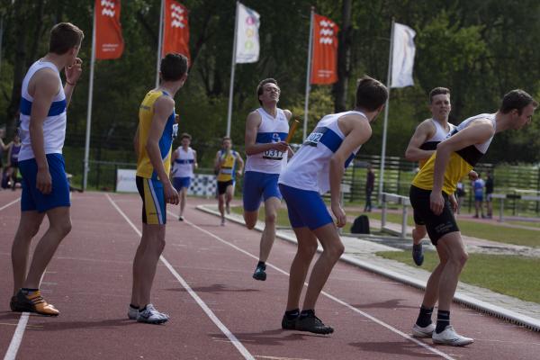 1e wissel van de Zweedse Estafette